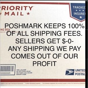 Poshmark keeps 100 percent of the shipping fees. PLEASE READ & Understand. 🥰